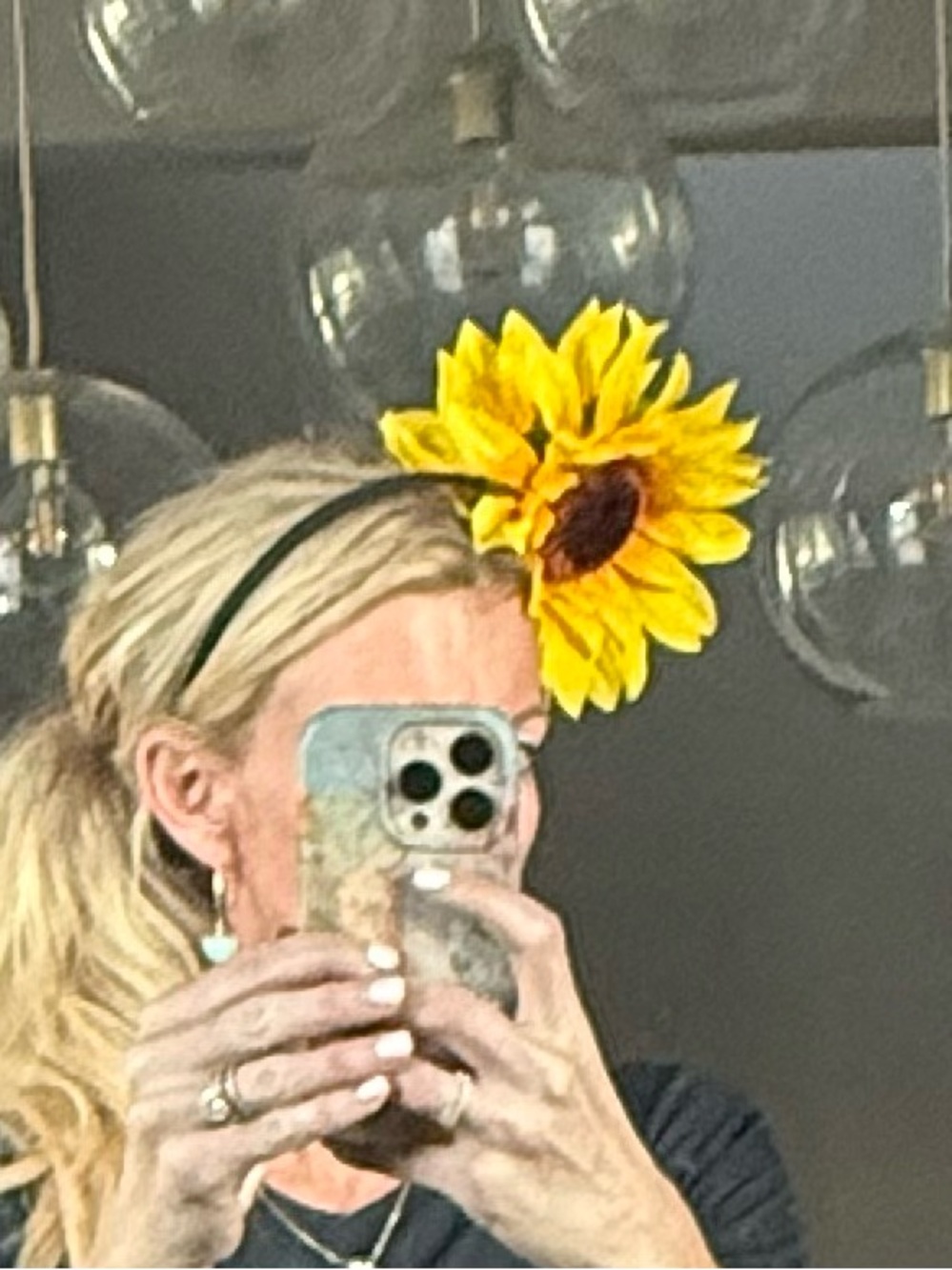 Double sided sunflower Floral Kentucky Derby Hat Fascinator headband NWOT